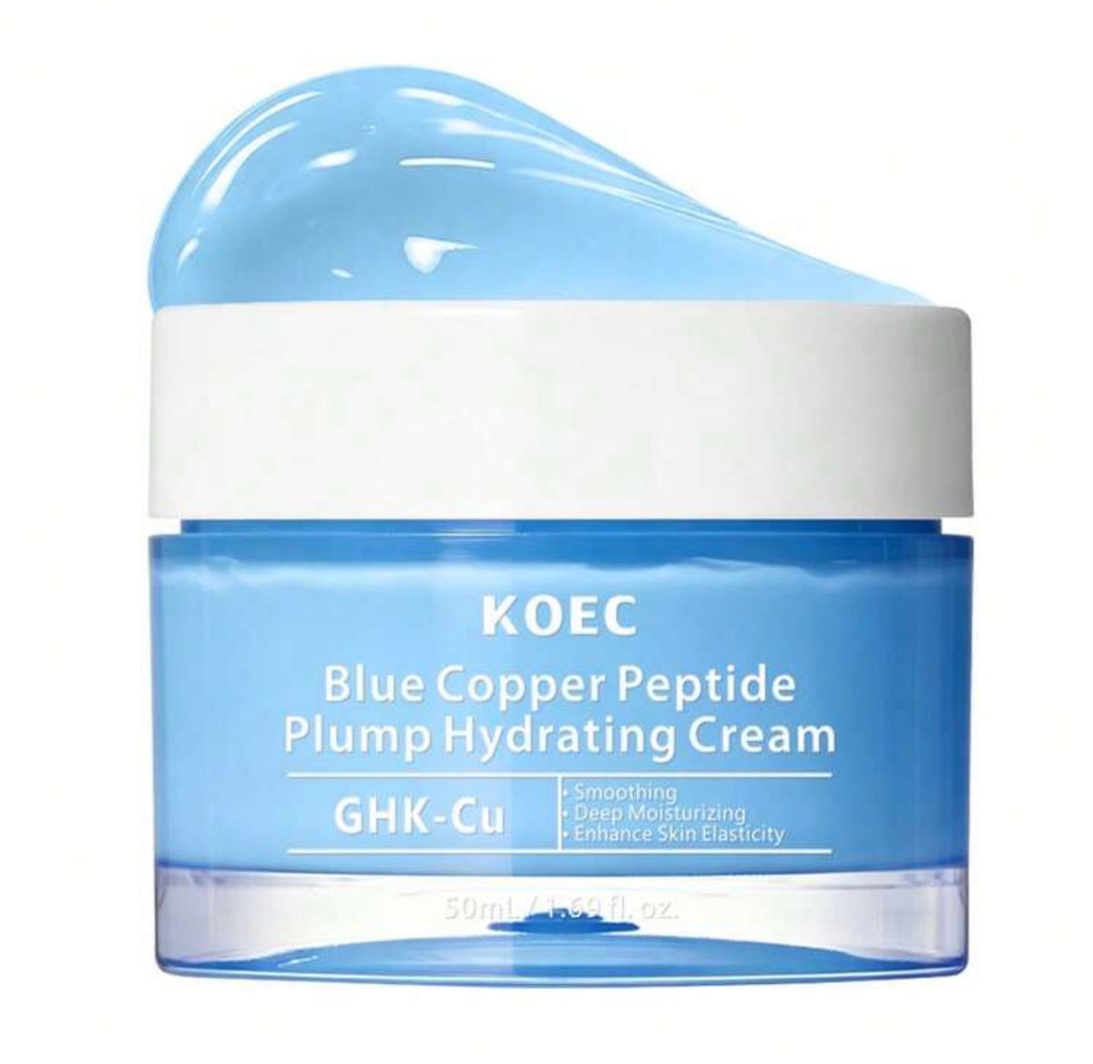 KOEC Blue Copper Peptide Plumping Hydrating Cream | Lightweight Moisturizing, Plumping And Hydrating With Enhanced Skin Elasticity, Anti-Aging Face And Body Cream, Korean Skincare Kadosh on Beauty