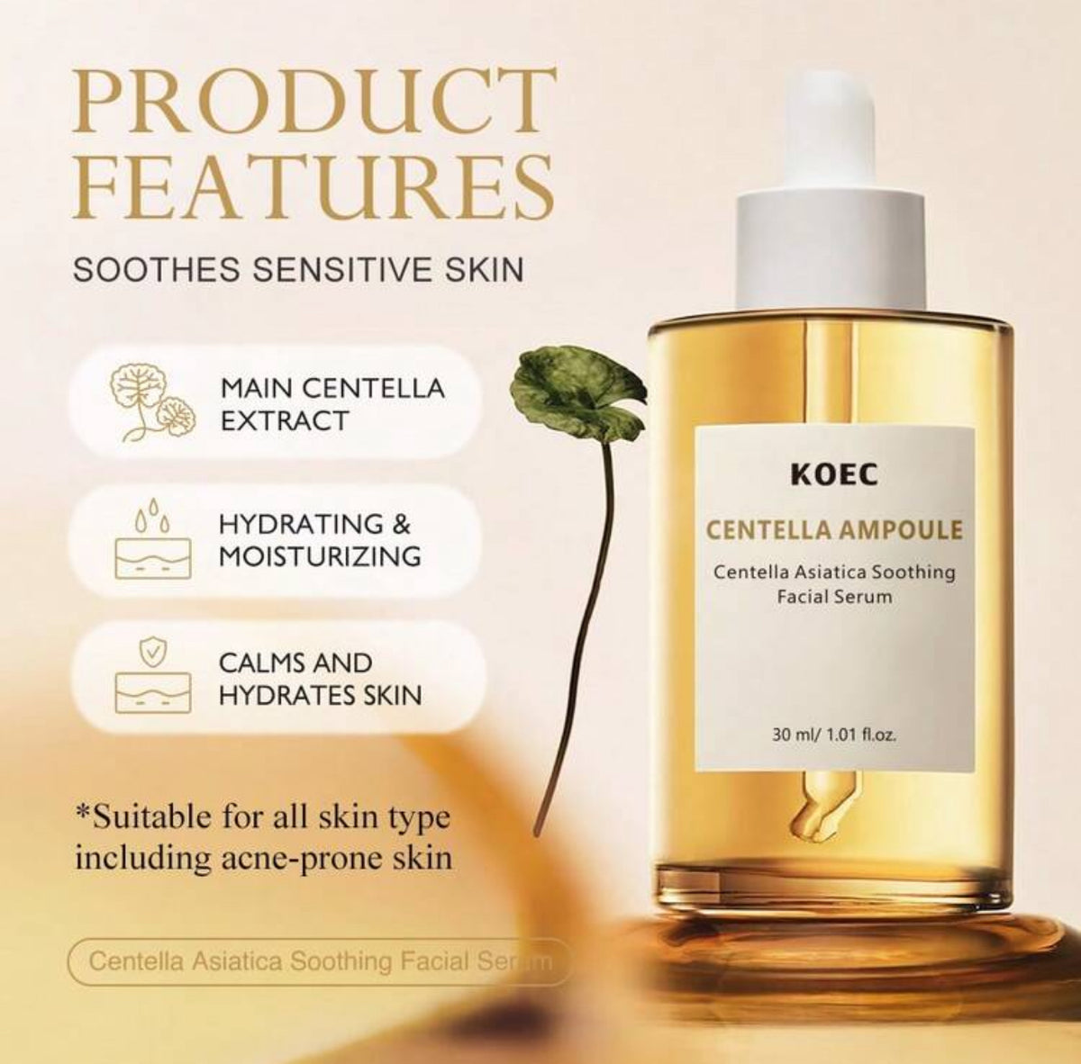 KOEC Centella Asiatica Soothing Brightening Essence KOEC