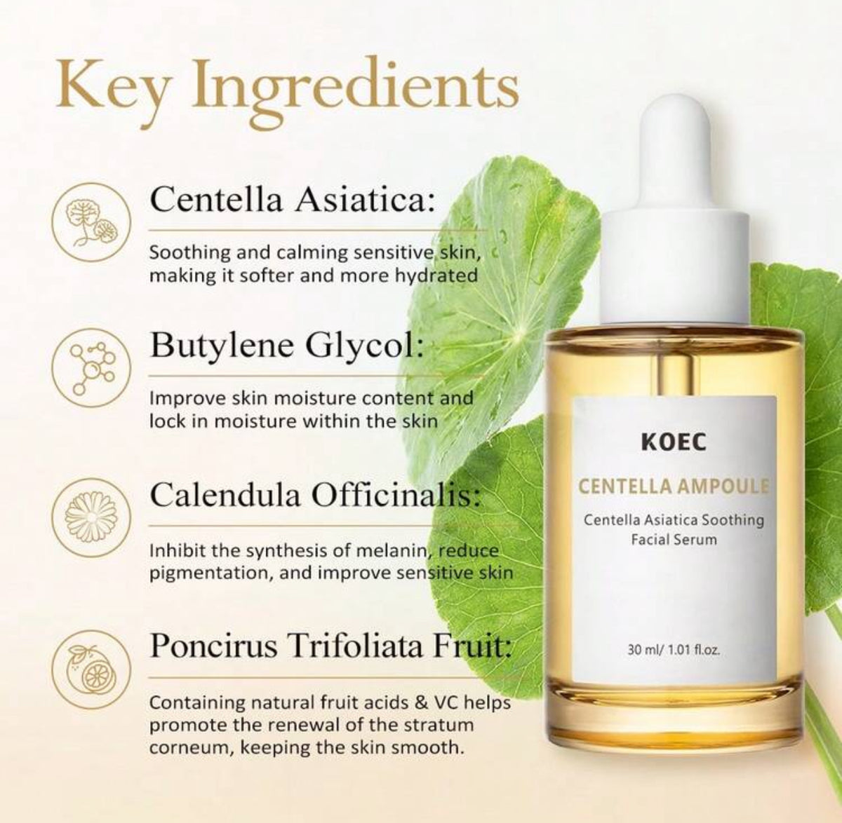 KOEC Centella Asiatica Soothing Brightening Essence KOEC