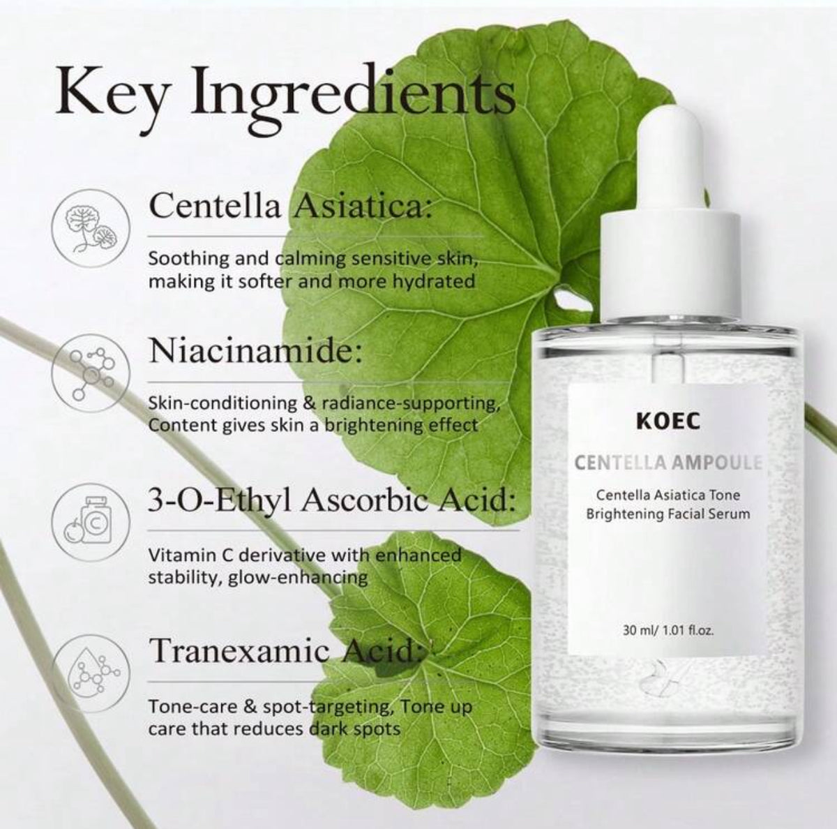 KOEC Centella Asiatica Soothing Brightening Essence KOEC