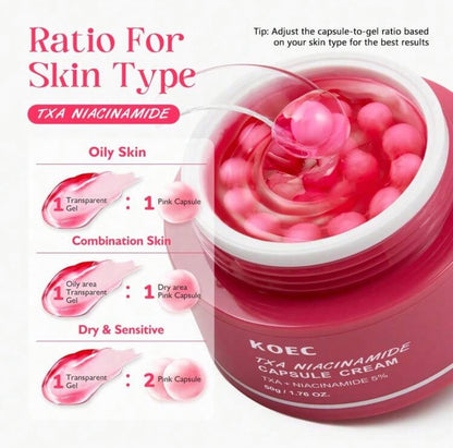 KOEC TXA Niacinamide Capsule Cream For Uneven Skin Tone,Face Moisturizer For Women, Texture & Hydration For Sensitive Skin,Korean Skincare Kadosh on Beauty