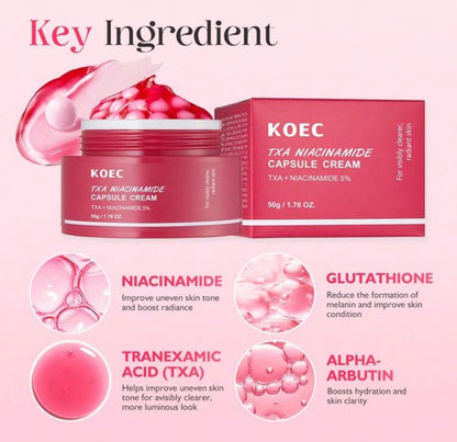 KOEC TXA Niacinamide Capsule Cream For Uneven Skin Tone,Face Moisturizer For Women, Texture & Hydration For Sensitive Skin,Korean Skincare Kadosh on Beauty