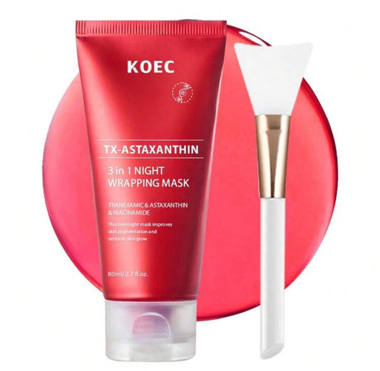 KOEC TX-Astaxanthin 3-In-1 Night Mask, Elastic Moisturizing Care, Reduces Sagging And Dullness - Overnight Glass Skin Peeling Mask, Suitable For All Skin Types, Korean Skincare Kadosh on Beauty