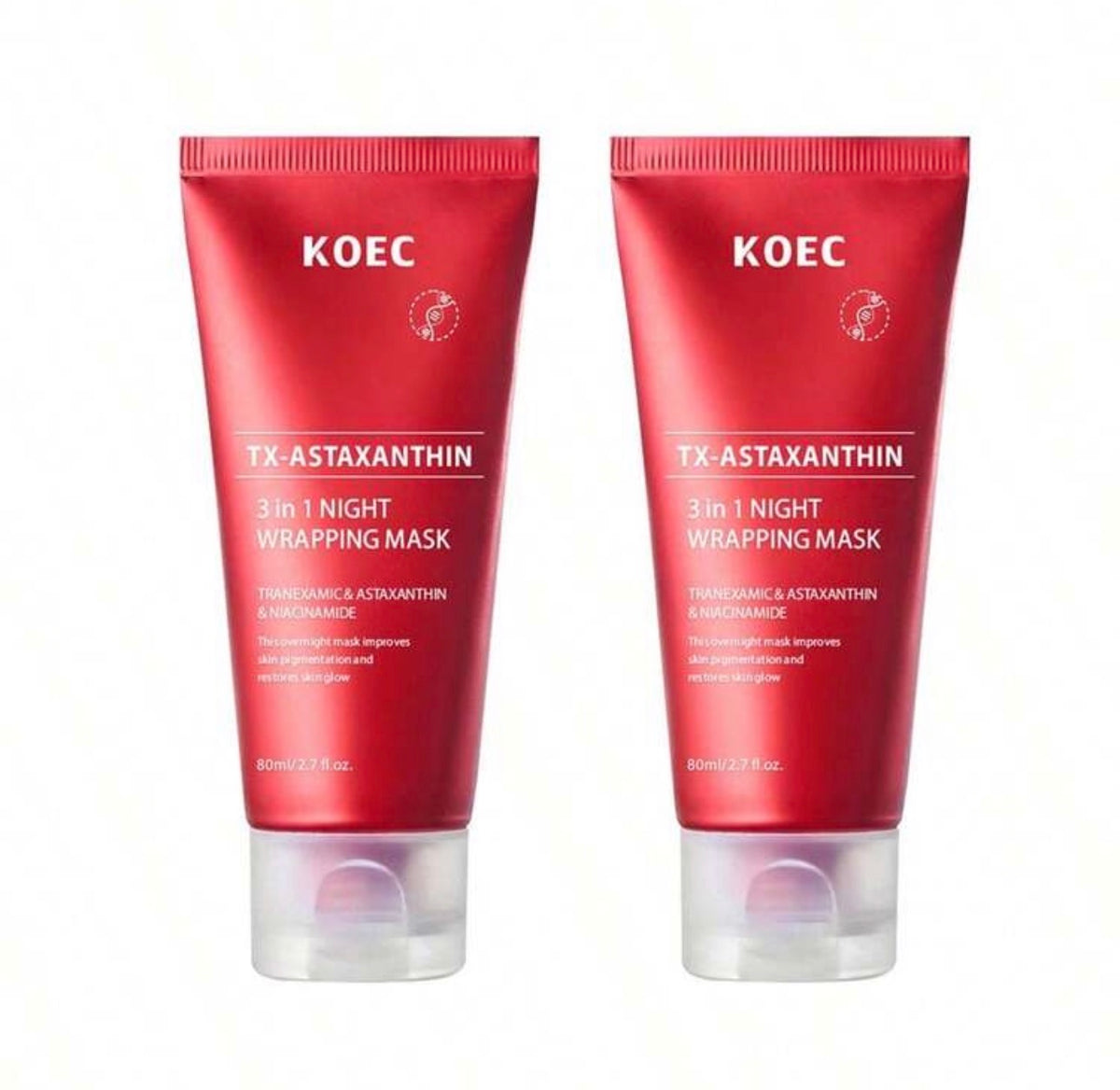 KOEC TX-Astaxanthin 3-In-1 Night Mask, Elastic Moisturizing Care, Reduces Sagging And Dullness - Overnight Glass Skin Peeling Mask, Suitable For All Skin Types, Korean Skincare Kadosh on Beauty
