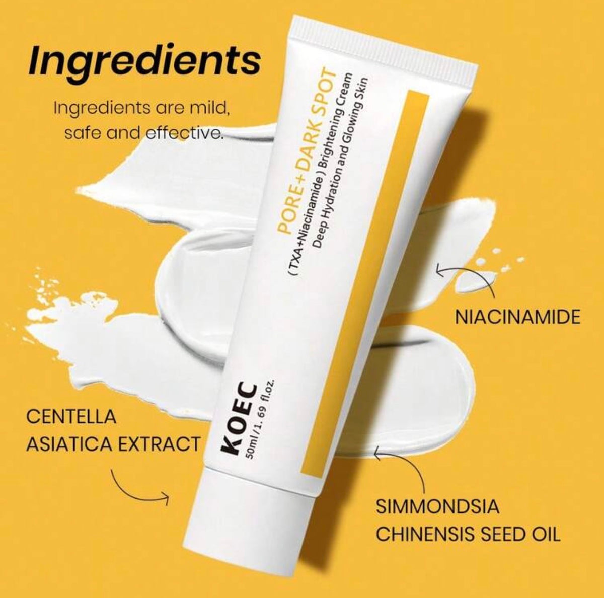 KOEC Pore Minimizing & Brightening Cream | Pore Tightening & Lightweight Moisturizing, Evens Skin Tone Nourishing Cream, Suitable For Sensitive Skin, Korean Skincare Kadosh on Beauty