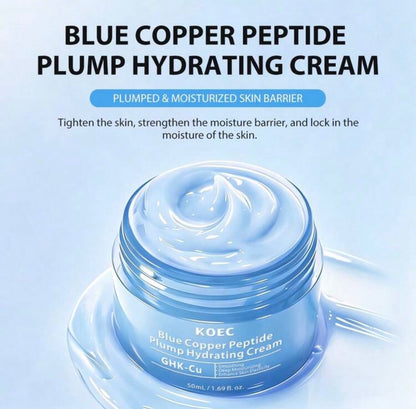 KOEC Blue Copper Peptide Plumping Hydrating Cream | Lightweight Moisturizing, Plumping And Hydrating With Enhanced Skin Elasticity, Anti-Aging Face And Body Cream, Korean Skincare Kadosh on Beauty