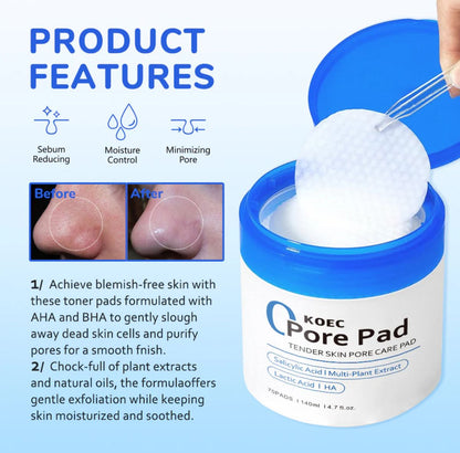 KOEC Zero Pore Pads- 70 Pads Kadosh on Beauty